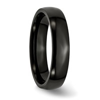 Chisel Stainless Steel Polished Black IP-plated 5mm Band view 4