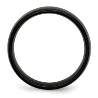 Chisel Stainless Steel Polished Black IP-plated 6mm Band view 2
