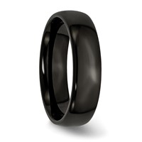 Chisel Stainless Steel Polished Black IP-plated 6mm Band view 4