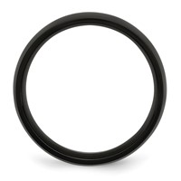 Chisel Stainless Steel Polished Black IP-plated 7mm Band view 2