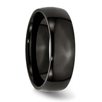 Chisel Stainless Steel Polished Black IP-plated 7mm Band view 4