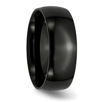 Chisel Stainless Steel Polished Black IP-plated 8mm Band view 4