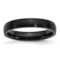 Chisel Stainless Steel Brushed Black IP-plated 4mm Band view 1