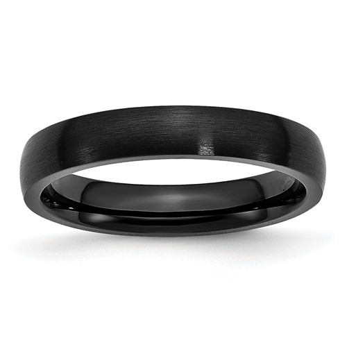 Chisel Stainless Steel Brushed Black IP-plated 4mm Band