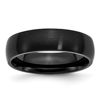 Chisel Stainless Steel Brushed Black IP-plated 6mm Band view 1