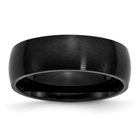Chisel Stainless Steel Brushed Black IP-plated 7mm Band view 1