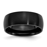 Chisel Stainless Steel Brushed Black IP-plated 8mm Band view 1