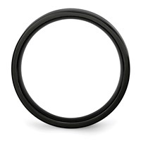Chisel Stainless Steel Polished Black IP-plated 5mm Flat Band view 2