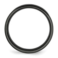 Chisel Stainless Steel Polished Black IP-plated 6mm Flat Band view 2