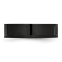 Chisel Stainless Steel Polished Black IP-plated 6mm Flat Band view 3