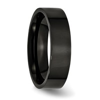 Chisel Stainless Steel Polished Black IP-plated 6mm Flat Band view 4