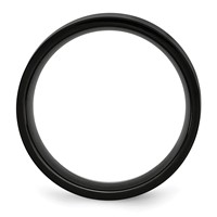 Chisel Stainless Steel Polished Black IP-plated 8mm Flat Band view 2