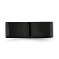 Chisel Stainless Steel Polished Black IP-plated 8mm Flat Band view 3