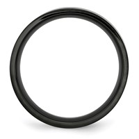 Chisel Stainless Steel Brushed Black IP-plated 6mm Flat Band view 2