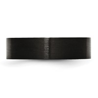 Chisel Stainless Steel Brushed Black IP-plated 6mm Flat Band view 3