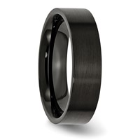 Chisel Stainless Steel Brushed Black IP-plated 6mm Flat Band view 4