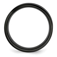 Chisel Stainless Steel Brushed Black IP-plated 8mm Flat Band view 2