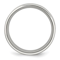 Chisel Stainless Steel Polished Band with Double Row Black Carbon Fiber Inlay 8mm view 2