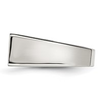 Stainless Steel Polished Signet Ring view 3