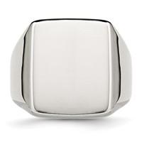 Stainless Steel Polished Signet Ring view 4