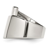 Stainless Steel Polished Fancy Ring view 3
