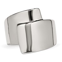 Stainless Steel Polished Fancy Ring view 4
