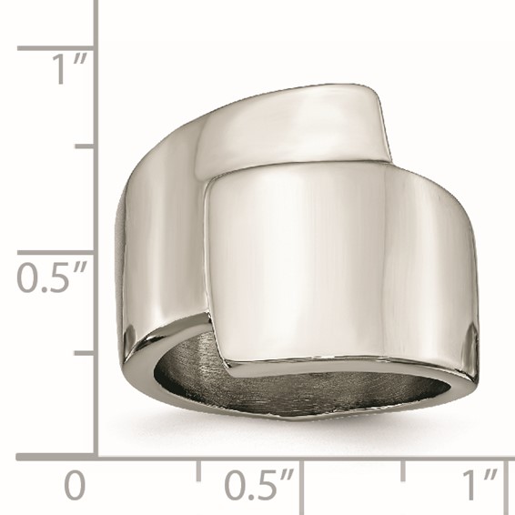 Stainless Steel Polished Fancy Ring