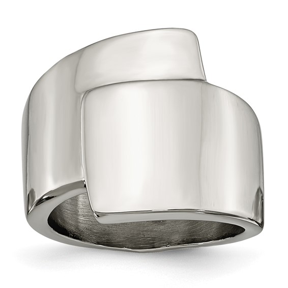 Stainless Steel Polished Fancy Ring