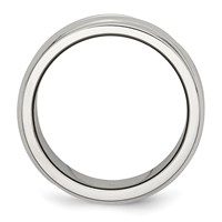Stainless Steel Polished 10mm Grooved Band view 2