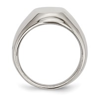 Stainless Steel Polished Oval Signet Ring view 2
