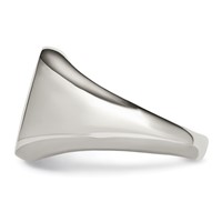 Stainless Steel Polished Oval Signet Ring view 3