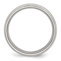 Chisel Stainless Steel Polished 6mm Ridged Edge Band view 2