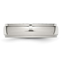Chisel Stainless Steel Polished 6mm Ridged Edge Band view 3