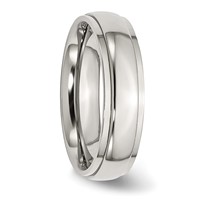 Chisel Stainless Steel Polished 6mm Ridged Edge Band view 4
