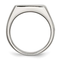 Chisel Stainless Steel Polished Signet Ring view 2