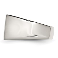 Chisel Stainless Steel Polished Signet Ring view 3