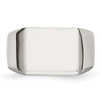 Chisel Stainless Steel Polished Signet Ring view 4