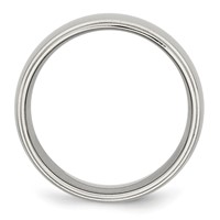 Chisel Stainless Steel Polished 8mm Ridged Edge Band view 2