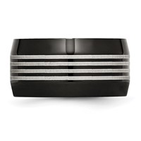 Stainless Steel Polished Black IP-plated 12mm Band view 3