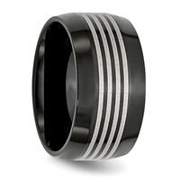 Stainless Steel Polished Black IP-plated 12mm Band view 4