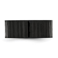Chisel Stainless Steel Brushed and Polished Black IP-plated Band with CZ 9mm Flat view 3