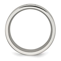 Chisel Stainless Steel Brushed Band with CZ 10mm Flat view 2