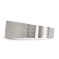 Chisel Stainless Steel Brushed and Polished Signet Ring view 3