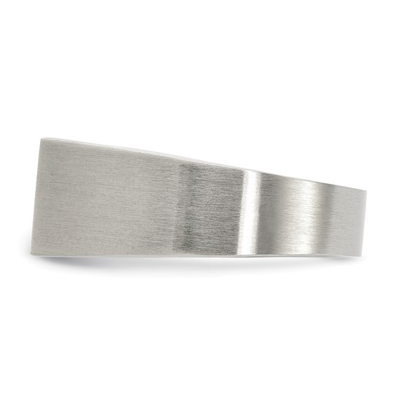 Chisel Stainless Steel Brushed and Polished Signet Ring