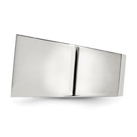Chisel Stainless Steel Polished CZ Signet Ring view 3