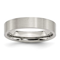 Chisel Stainless Steel Brushed 5mm Flat Band view 1