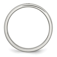 Stainless Steel Polished Yellow IP-plated.025pt Diamond 4mm Band view 2
