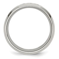 Chisel Stainless Steel Polished Camouflage 0.10 Carat Diamond 8mm Band view 2