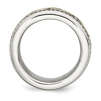 Stainless Steel Antiqued and Polished Yellow IP-plated 13.25mm Band view 2