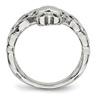 Chisel Stainless Steel Polished Claddagh Ring view 2